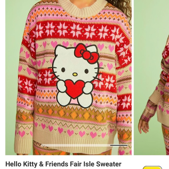FOREVER 21 *NWT* Hello Kitty fair isle knit SET - Picture 3 of 13